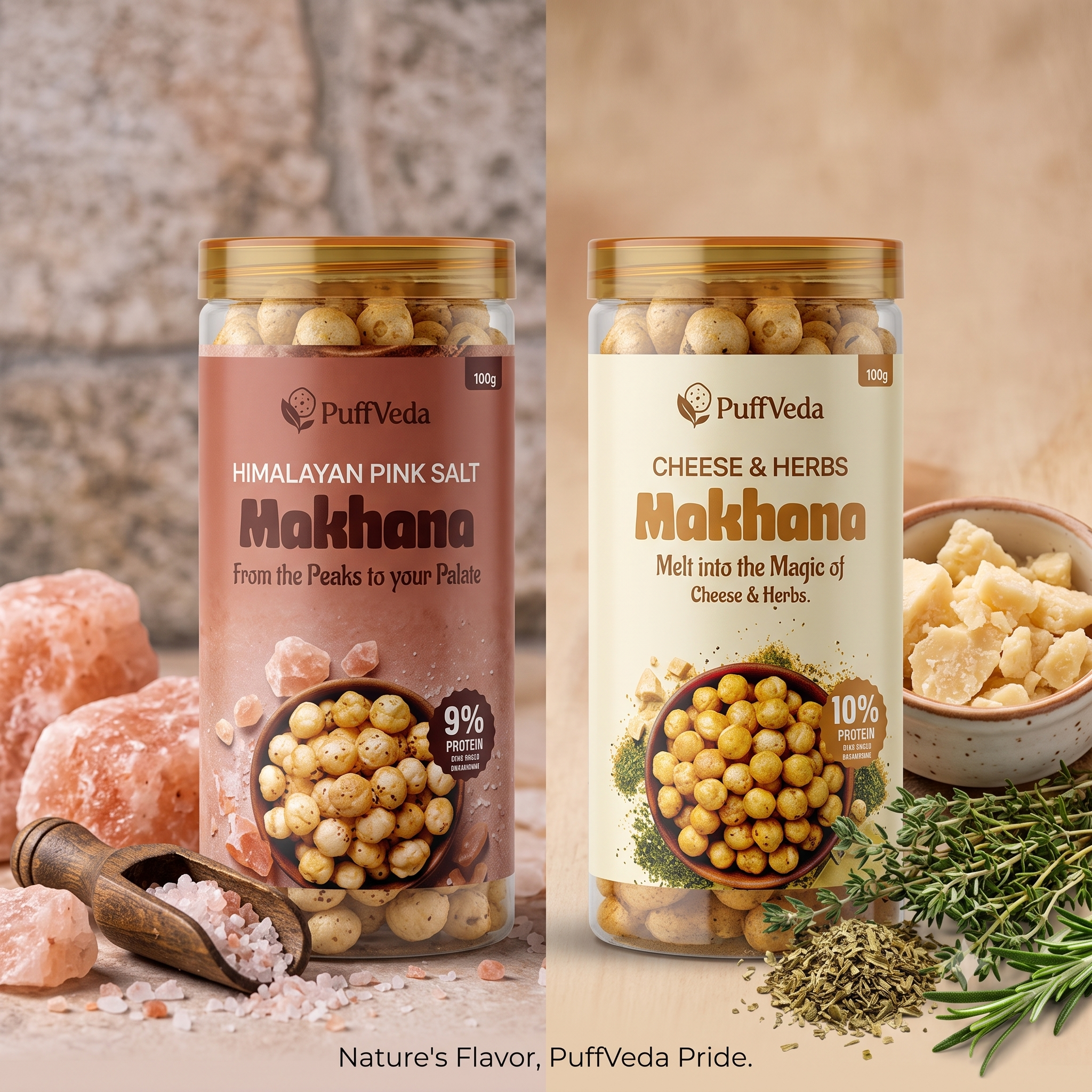 Cheese Herbs + Himalayan Pink Salt Combo Roasted Makhana