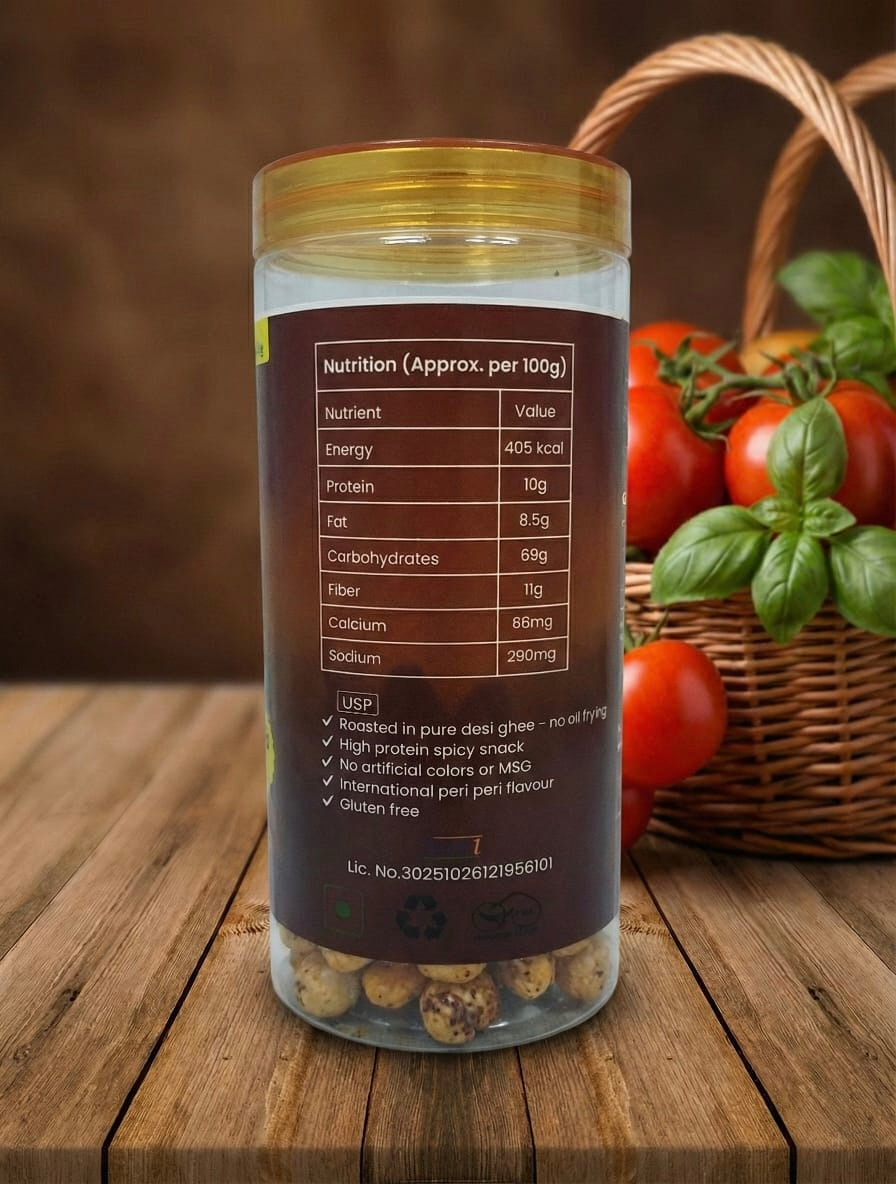 Tangy Tomato Roasted Makhana - Premium Puffveda Healthy Fox Nut Snack