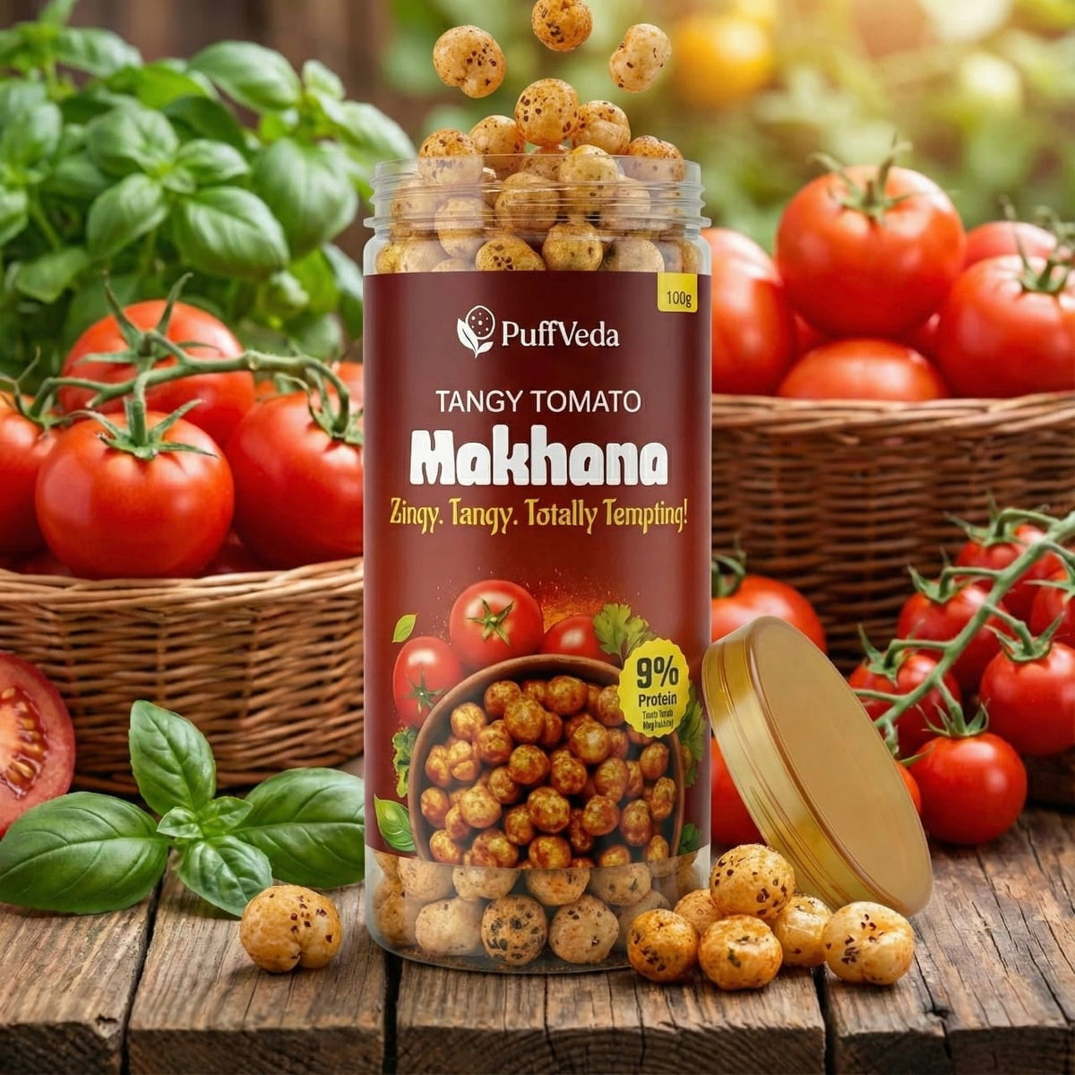 Family Spicy Pack Roasted Makhana - Puffveda Bulk Snack Pack