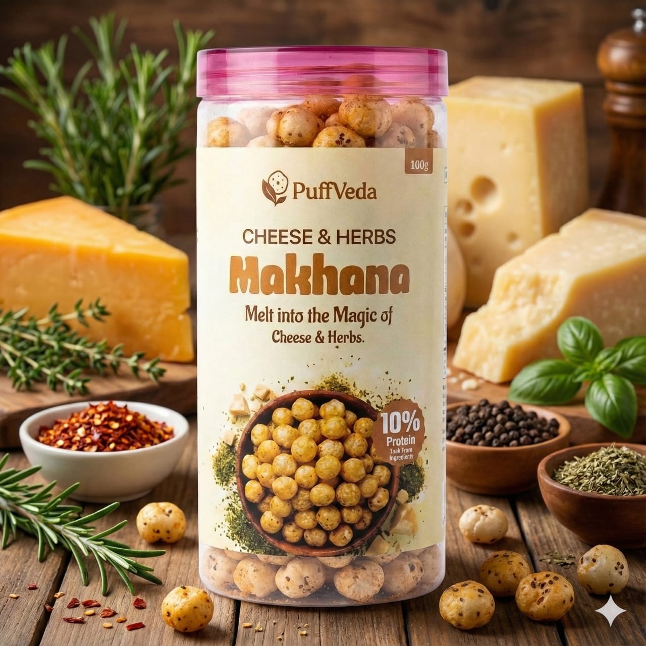 Tangy Tomato + Cheese & Herbs Combo Roasted Makhana